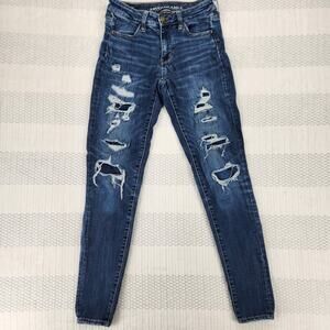 American Eagle Next Level Stretch Jegging Womens Jeans Size 4 Long Blue